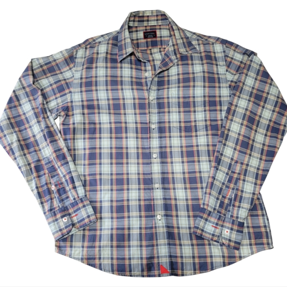 Untuckit Cotton Plaid, long sleeve‎ shirt